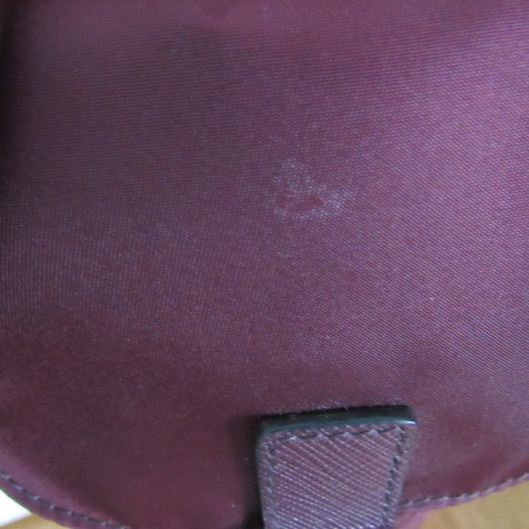 Prada Re-Nylon Medium Backpack with Pouch Burgundy Very Good Condition - Picture 12 of 14